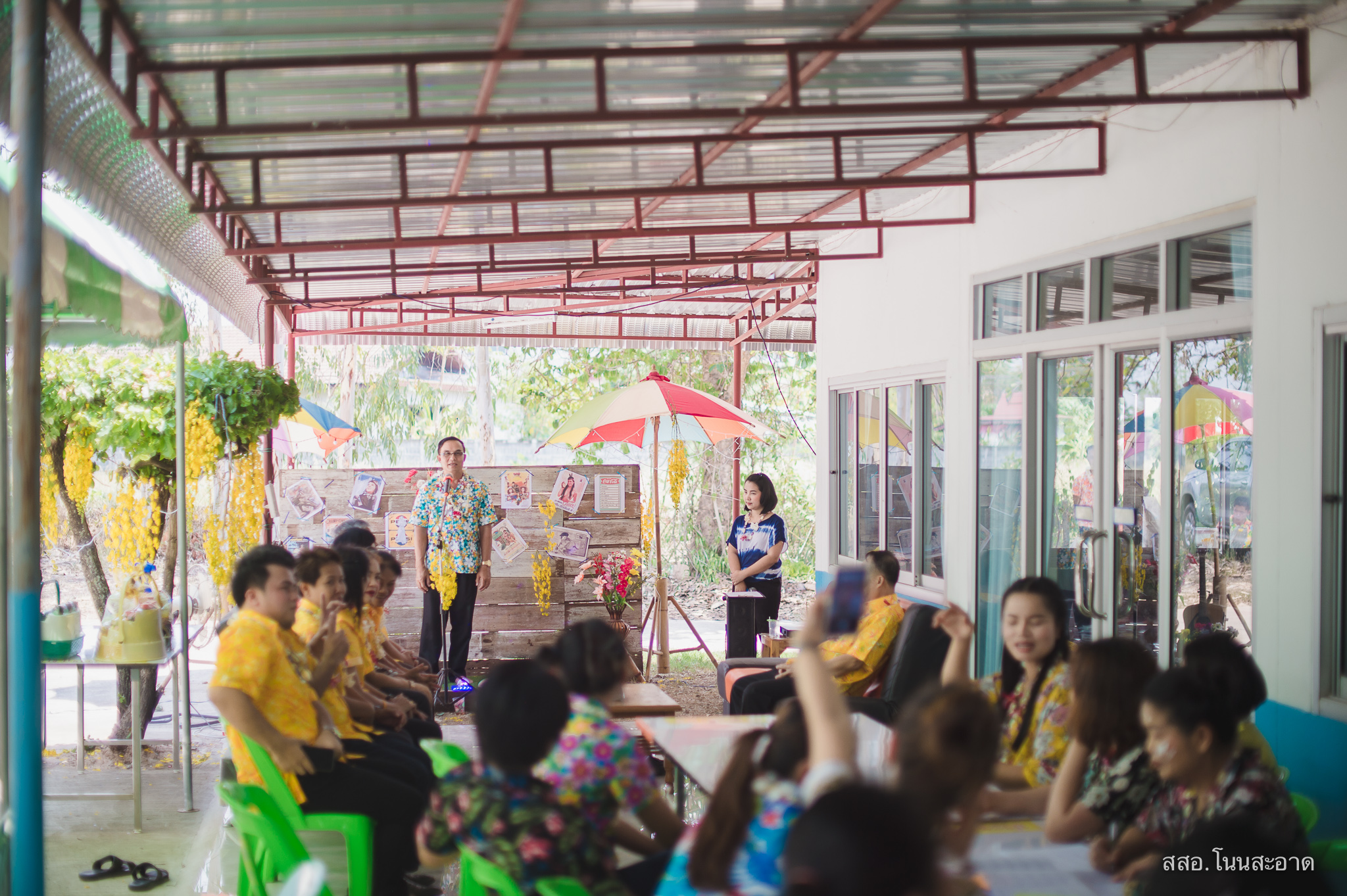 สวัสดีปีใหม่ไทย รดน้ำขอพร สสอ.โนนสะอาด ปี 2562